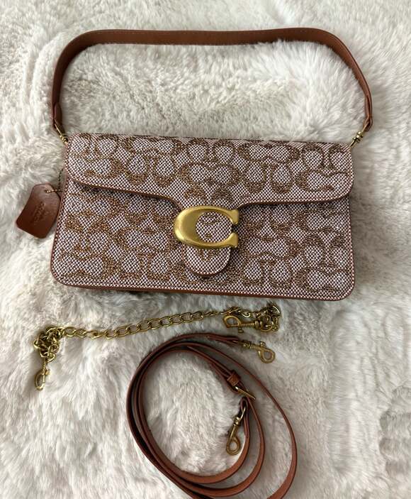 Coach Handbags - COACH Tabby 26 Crystal Embellished Signature Jacquard Shoulder Bag